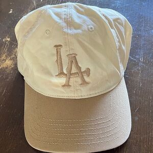 MAD Engine LA Embroidered Cap - Cream and Tan